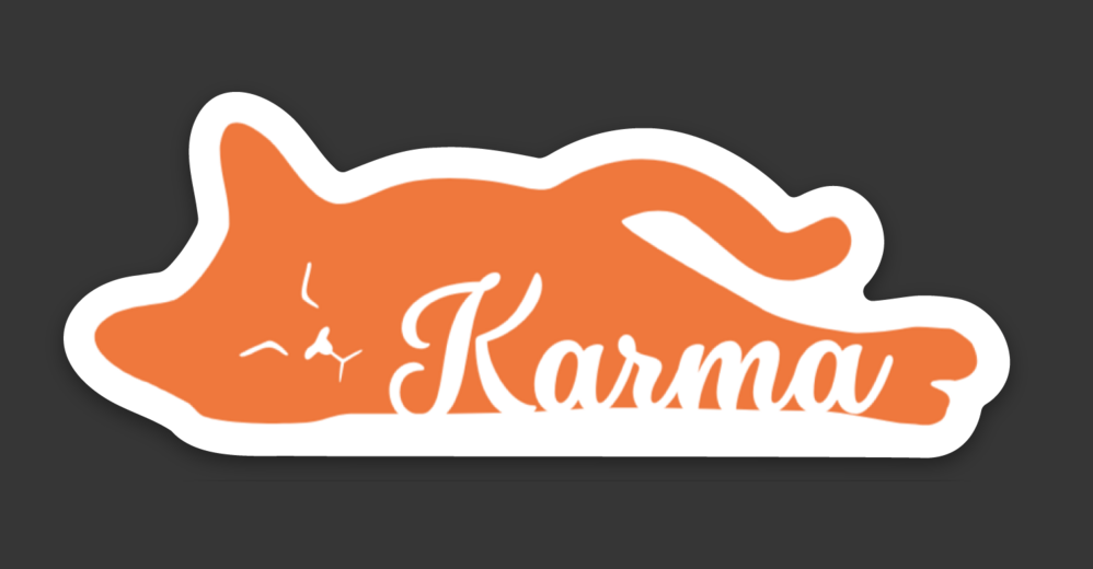 Karma is a Cat Sticker | Taylor Swift Sticker | Black or Orange Cat Options!