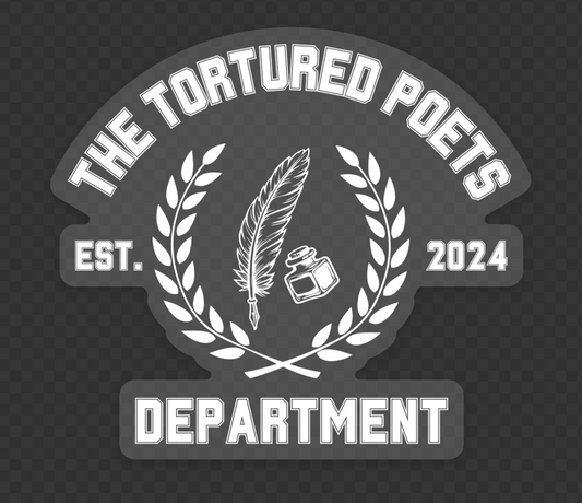 The Tortured Poets Department Clear Background Sticker | Taylor Sticker