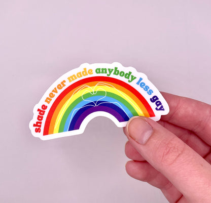 Shade Never Made Anybody Less Gay Rainbow Sticker | Taylor Swift Sticker