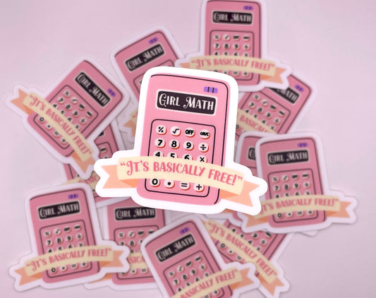 Girl Math Sticker | Girl Math Calculator | Gift for Her
