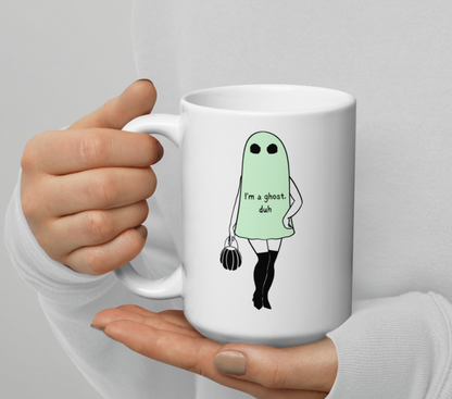 Green Pinup Ghost Mug