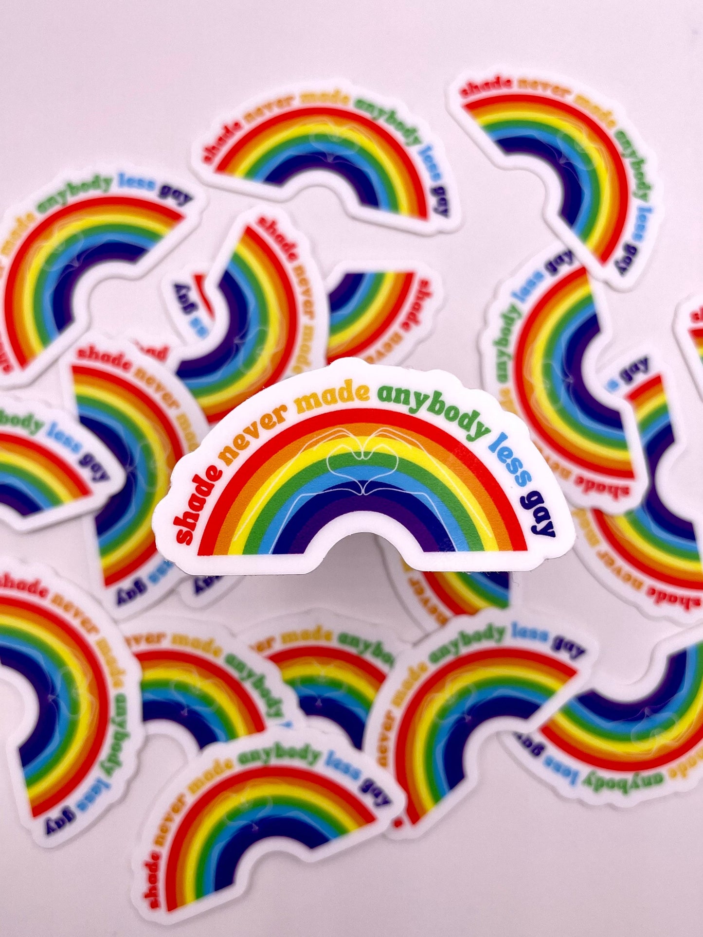 Shade Never Made Anybody Less Gay Rainbow Sticker | Taylor Swift Sticker