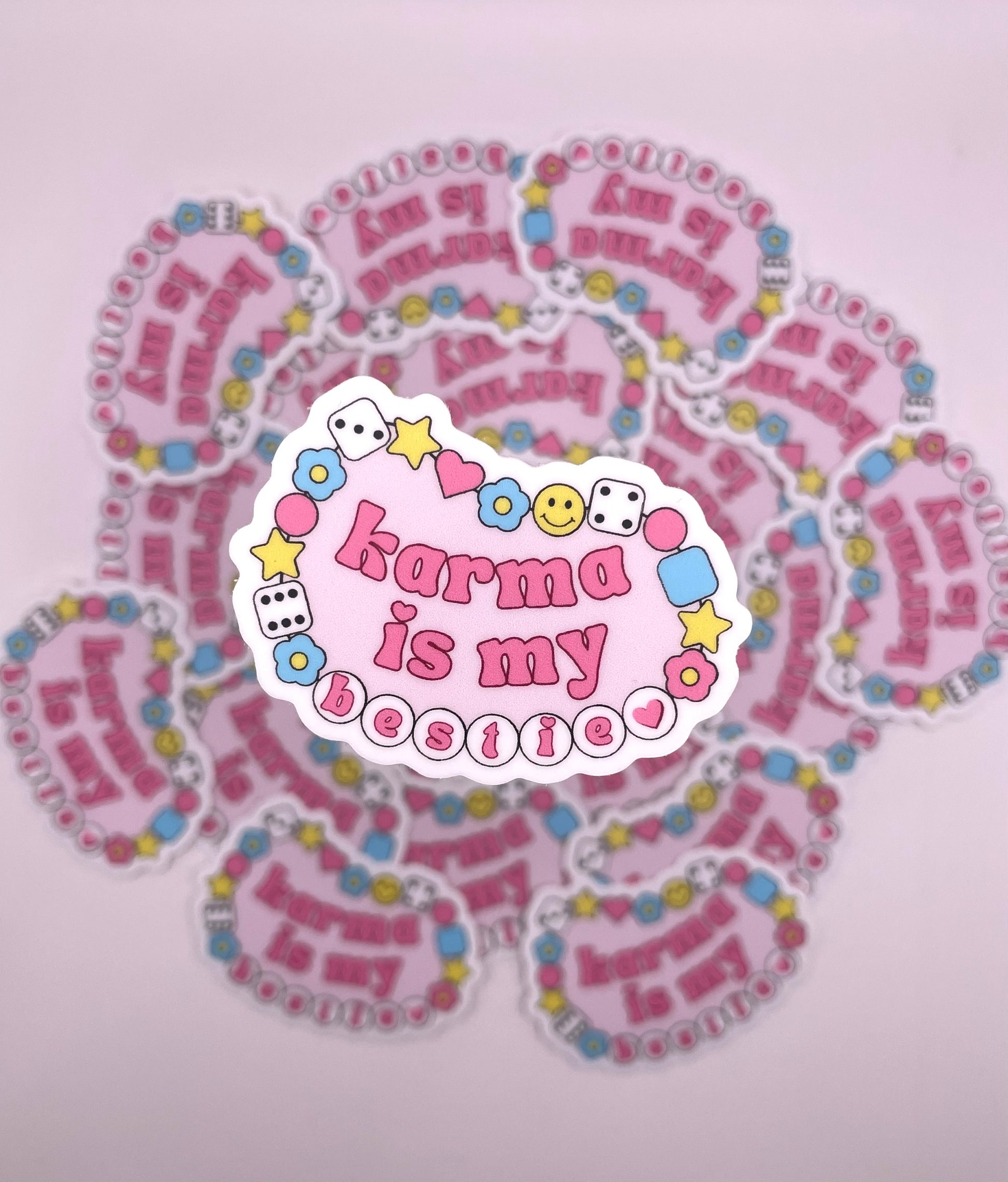 Karma is My Bestie Friendship Bracelet Sticker  Taylor Swift Sticker –  handsomeprintsdesign