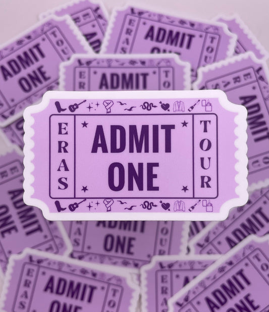 Eras Tour Ticket Sticker | Taylor Swift Sticker | Taylor Swift Eras