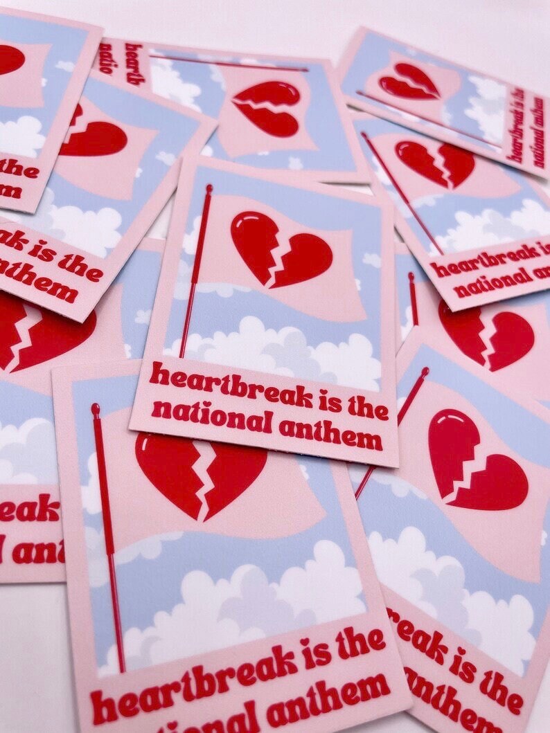 Heartbreak is the National Anthem Sticker | New Romantics Sticker | Taylor Swift 1989 Sticker