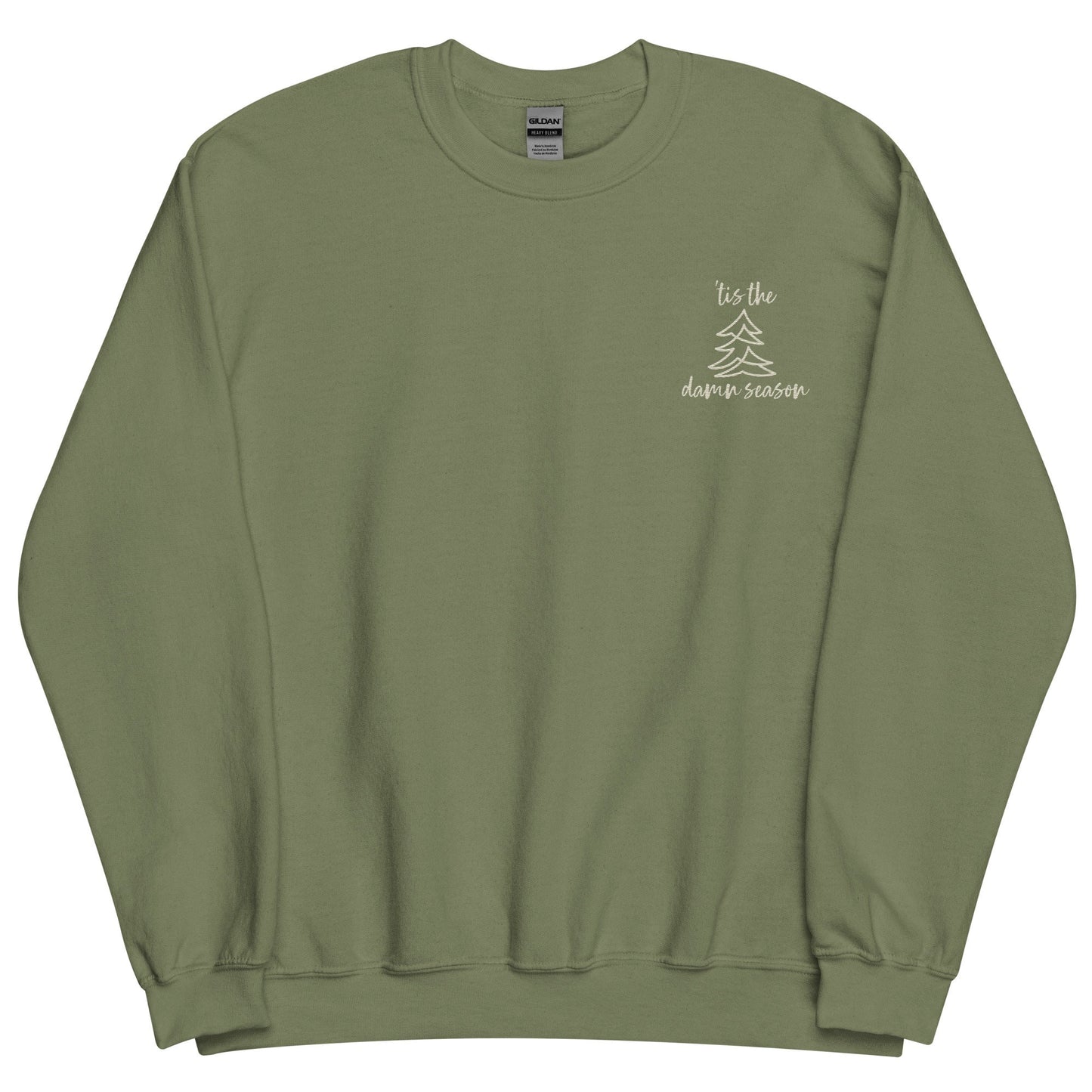 Taylor Swift 'Tis the Damn Season Embroidered Sweatshirt - Cozy Holiday Gift for Music Lovers | Taylor Swift Crewneck Sweatshirt