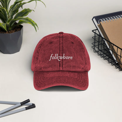 Folkwhore Taylor Swift Vintage Cap | 90s Inspired Cotton Twill Hat | Taylor Swift Hat | Taylor Swift Merch | Taylor Swift Gift