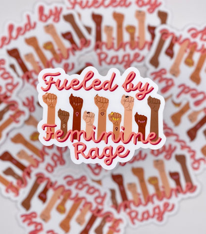 Fueled by Feminine Rage Sticker | Feminist Sticker