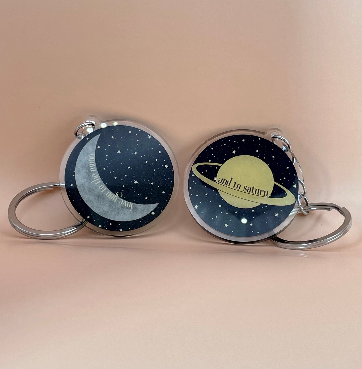 Love You to the Moon and to Saturn Keychain Set | Taylor Swift Keychains