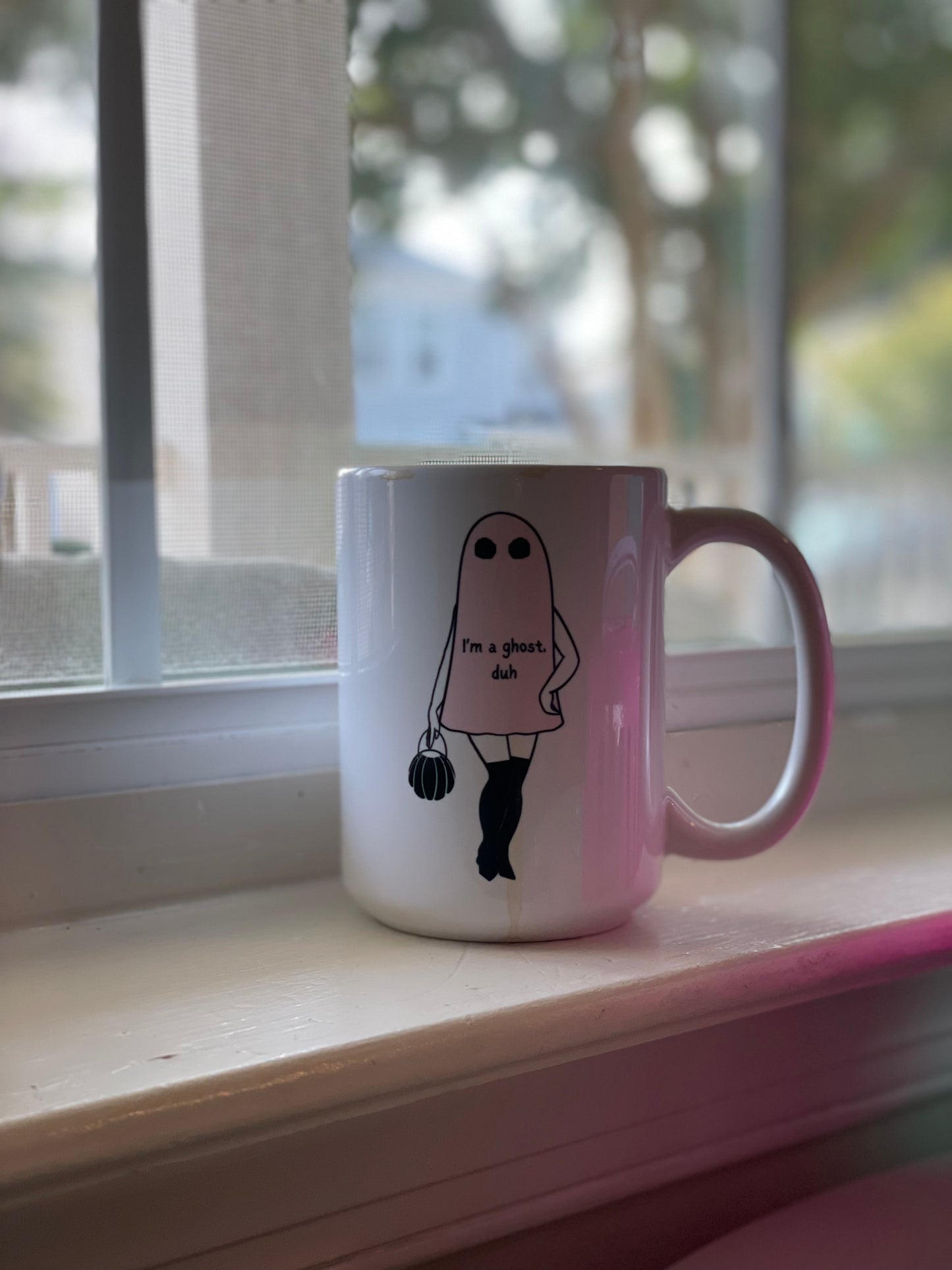 Pink Pinup Ghost Mug