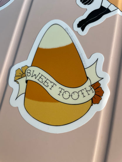 Sweet Tooth Candy Corn Vinyl Sticker