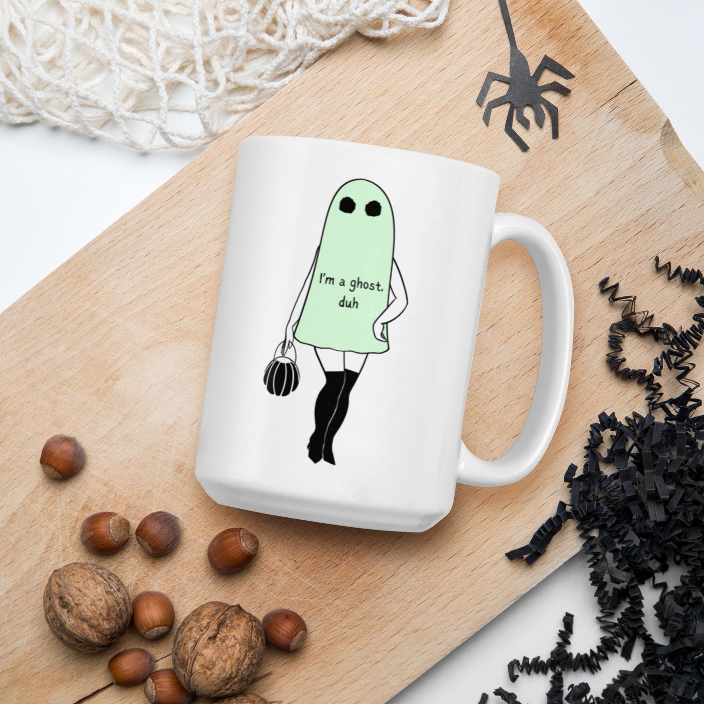 Green Pinup Ghost Mug